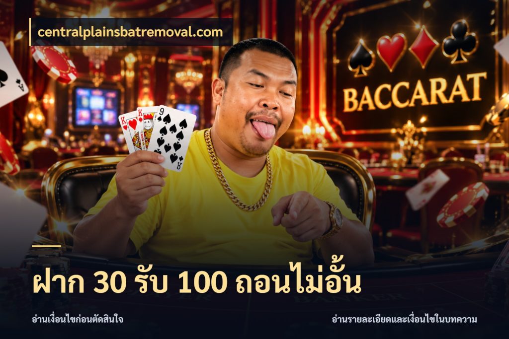 ฝาก 30 รับ 100 ถอนไม่อั้น centralplainsbatremoval.com โปรกับเกมที่ชอบเลือกให้ตรงสไตล์