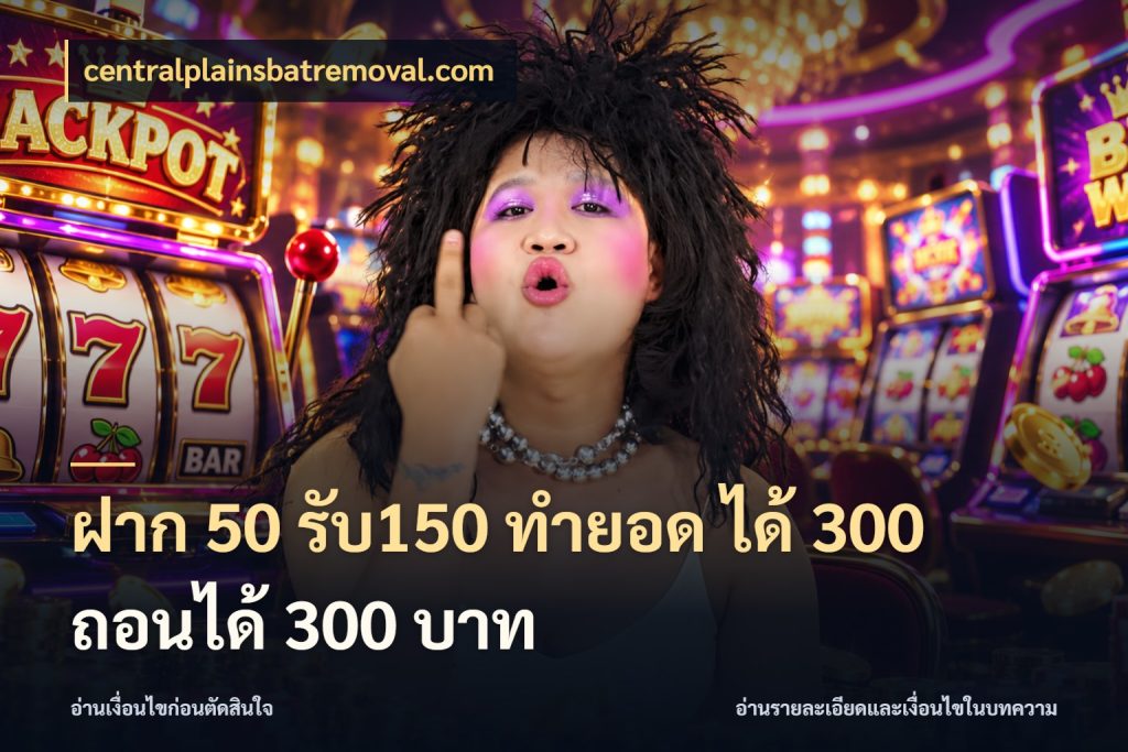ฝาก 50 รับ150 ทำยอด ได้ 300 ถอนได้ 300 บาท centralplainsbatremoval.com ยอดฝากและยอดรับในมุมของคนชอบลุ้น
