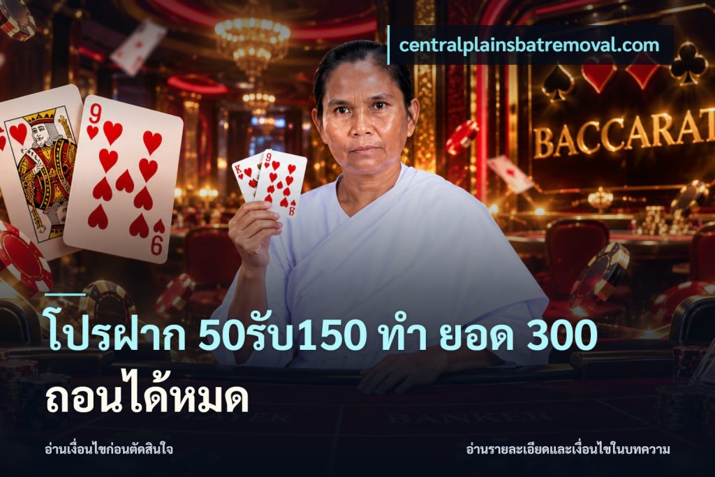 โปรฝาก 50รับ150 ทํา ยอด 300 ถอนได้หมด