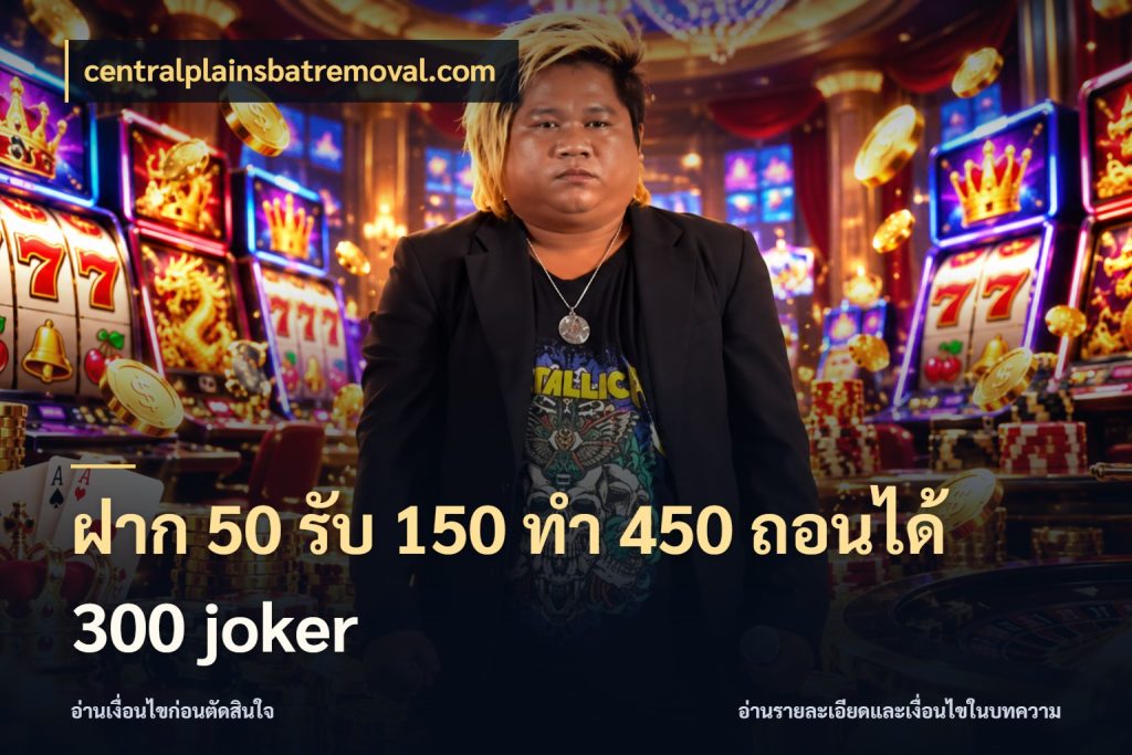 ฝาก 50 รับ 150 ทํา 450 ถอนได้ 300 joker ยอดฝากและยอดรับในมุมของคนชอบลุ้น กับ centralplainsbatremoval.com