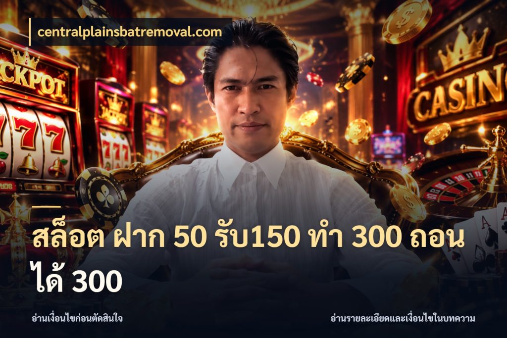 สล็อต ฝาก 50 รับ150 ทํา 300 ถอนได้ 300 จับคู่โบนัสกับสไตล์เกมที่ชอบ กับ centralplainsbatremoval.com