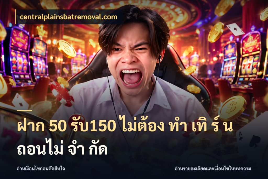 ฝาก 50 รับ150 ไม่ต้อง ทํา เทิ ร์ น ถอนไม่ จํา กัด สายโบนัสเลือกจังหวะสนุกได้อย่างไร กับ centralplainsbatremoval.com