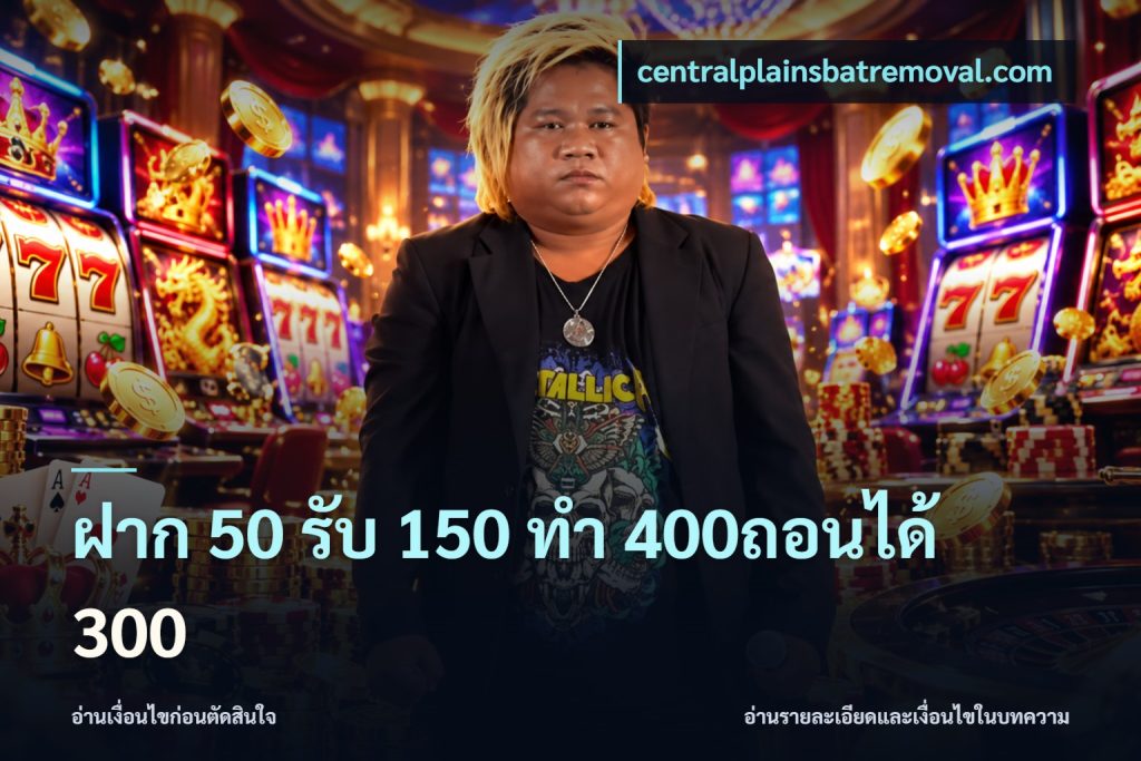 ฝาก 50 รับ 150 ทํา 400ถอนได้ 300