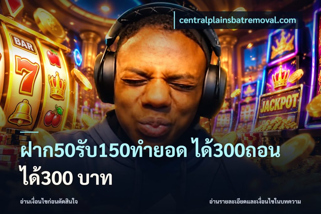 ฝาก50รับ150ทํายอด ได้300ถอนได้300 บาท