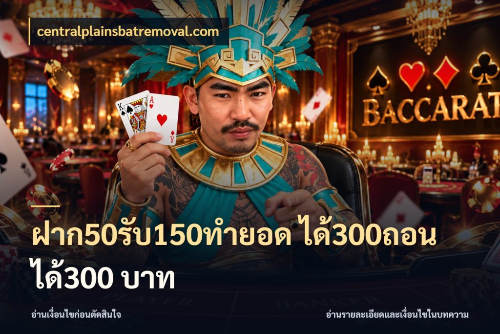 ฝาก50รับ150ทํายอด ได้300ถอนได้300 บาท เครดิตกับรูปแบบโปรที่ตรงใจ สไตล์ centralplainsbatremoval.com