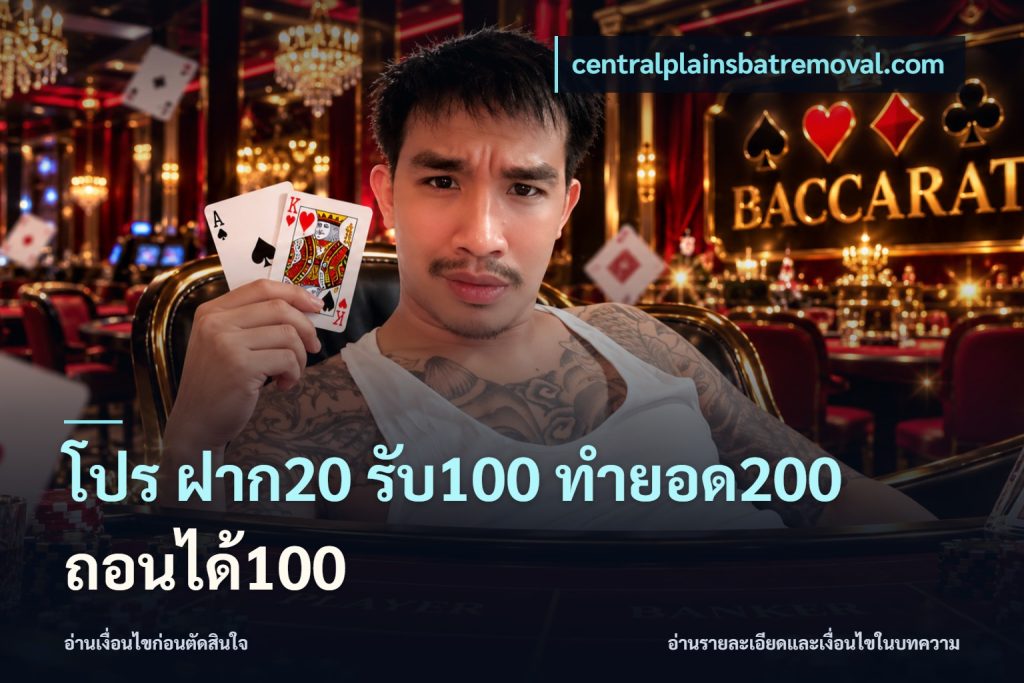 โปร ฝาก20 รับ100 ทำยอด200 ถอนได้100