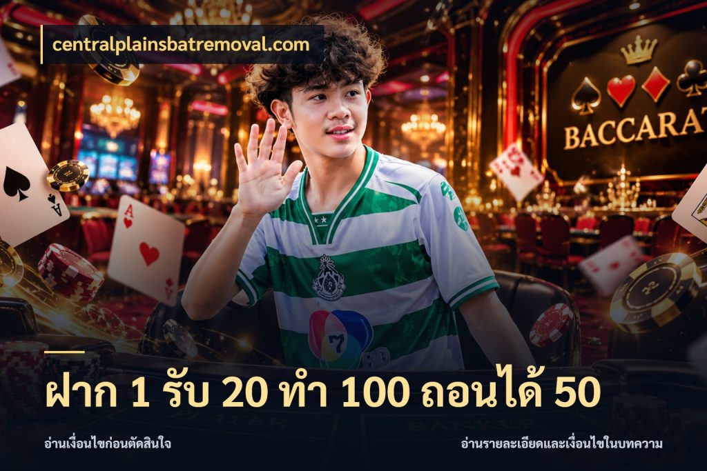 ฝาก 1 รับ 20 ทำ 100 ถอนได้ 50 สายโบนัสเลือกจังหวะสนุกได้อย่างไร สไตล์ centralplainsbatremoval.com