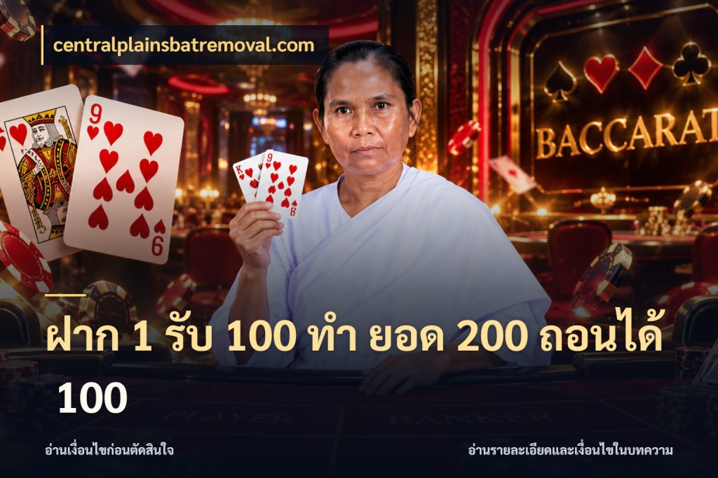 ฝาก 1 รับ 100 ทํา ยอด 200 ถอนได้ 100 ยอดฝากและยอดรับในมุมของคนชอบลุ้น สไตล์ centralplainsbatremoval.com