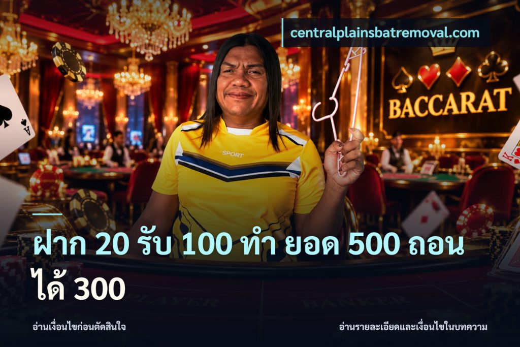 ฝาก 20 รับ 100 ทํา ยอด 500 ถอนได้ 300