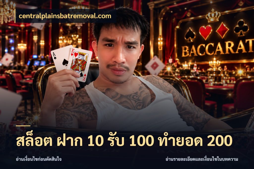 สล็อต ฝาก 10 รับ 100 ทำยอด 200 เครดิตกับรูปแบบโปรที่ตรงใจ กับ centralplainsbatremoval.com