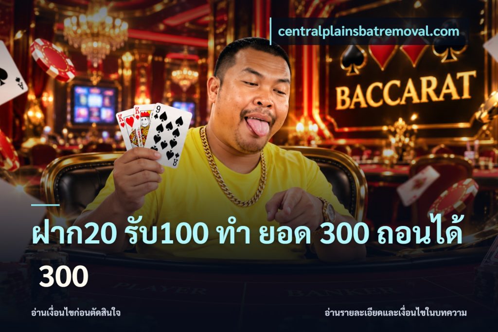 ฝาก20 รับ100 ทํา ยอด 300 ถอนได้ 300