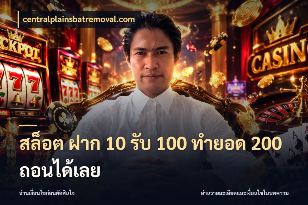 สล็อต ฝาก 10 รับ 100 ทำยอด 200 ถอนได้เลย เครดิตกับรูปแบบโปรที่ตรงใจ กับ centralplainsbatremoval.com